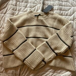 Striped sweater.